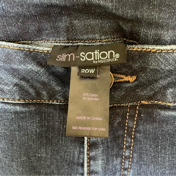 NWOT never worn Slimsations by Multiples cropped denim Women’s Plus Size 20W - Picture 11 of 12